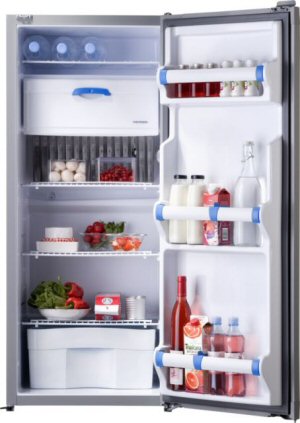 the thetford n180 refrigerator with the door open